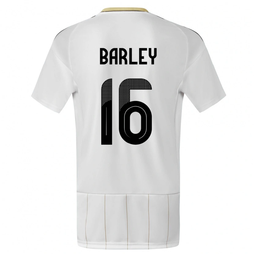 Danxen Børn Costa Rica Ethan Barley #16 Hvid Udebane Spillertrøjer 24-26 Trøje T-Shirt