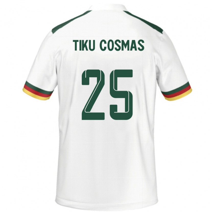 Danxen Børn Cameroun Ayuck Tiku Cosmas #25 Hvid Udebane Spillertrøjer 24-26 Trøje T-Shirt