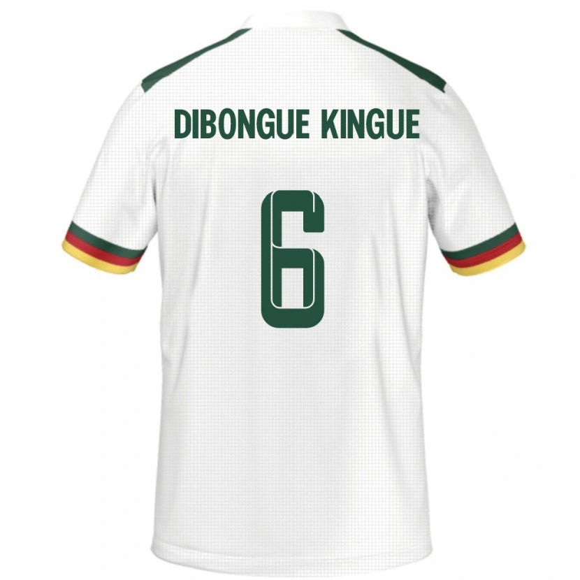 Danxen Børn Cameroun Gael Dibongue Kingue #6 Hvid Udebane Spillertrøjer 24-26 Trøje T-Shirt