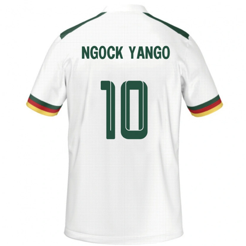 Danxen Børn Cameroun Grace Ngock Yango #10 Hvid Udebane Spillertrøjer 24-26 Trøje T-Shirt