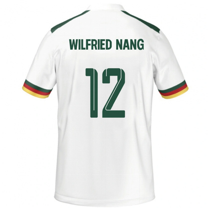Danxen Børn Cameroun Toni Wilfried Nang #12 Hvid Udebane Spillertrøjer 24-26 Trøje T-Shirt