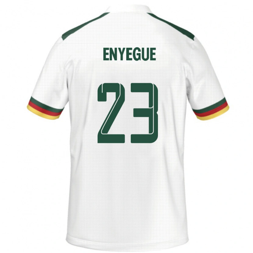 Danxen Børn Cameroun Regine Enyegue #23 Hvid Udebane Spillertrøjer 24-26 Trøje T-Shirt