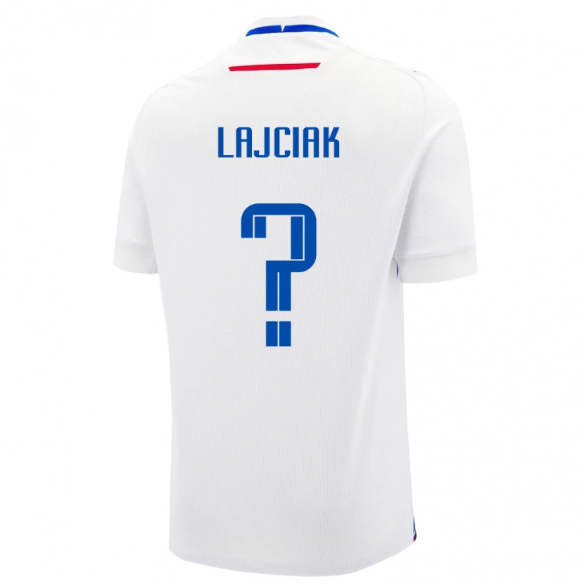 Danxen Børn Slovakiet Alex Lajciak #0 Hvid Udebane Spillertrøjer 24-26 Trøje T-Shirt