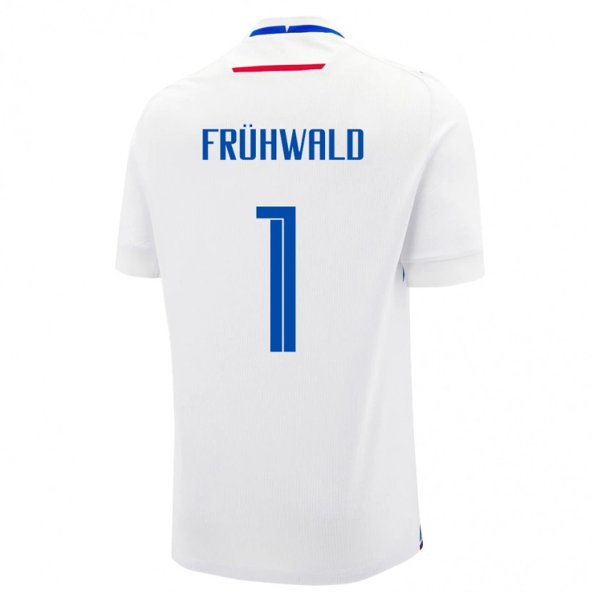 Danxen Børn Slovakiet Tomas Frühwald #1 Hvid Udebane Spillertrøjer 24-26 Trøje T-Shirt