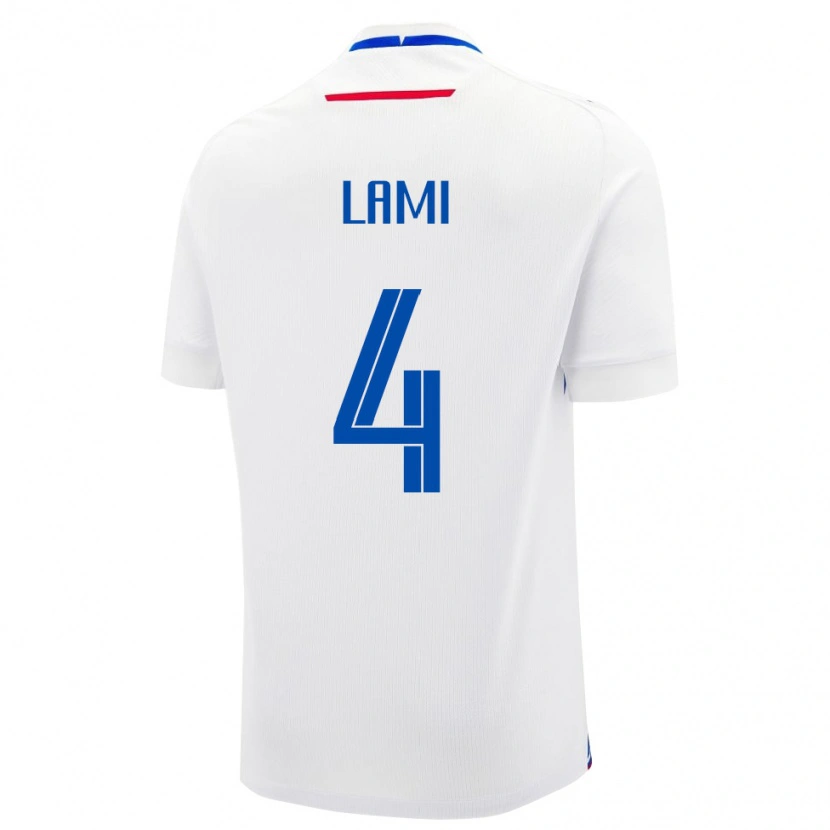 Danxen Børn Slovakiet Adam Lami #4 Hvid Udebane Spillertrøjer 24-26 Trøje T-Shirt