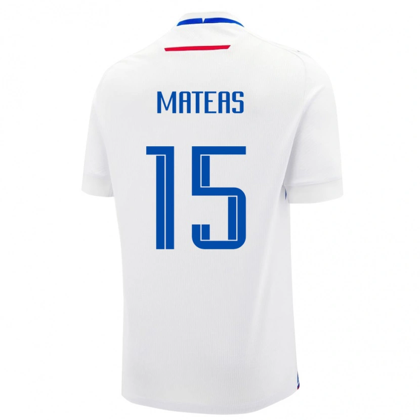 Danxen Børn Slovakiet Maxim Mateas #15 Hvid Udebane Spillertrøjer 24-26 Trøje T-Shirt