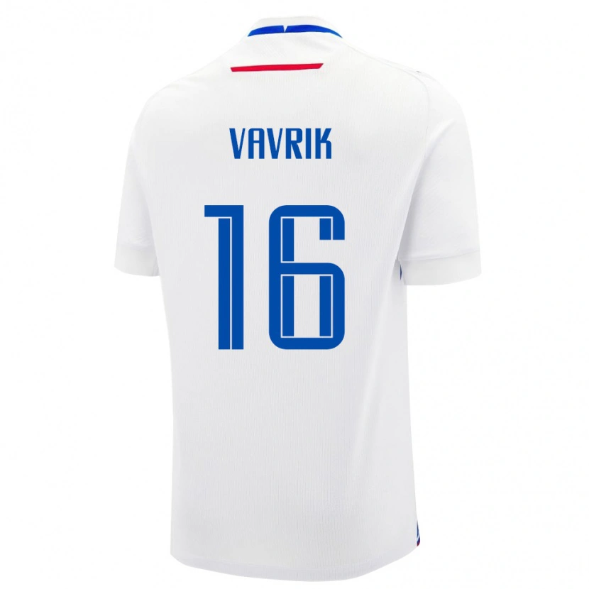 Danxen Børn Slovakiet Timotej Vavrik #16 Hvid Udebane Spillertrøjer 24-26 Trøje T-Shirt