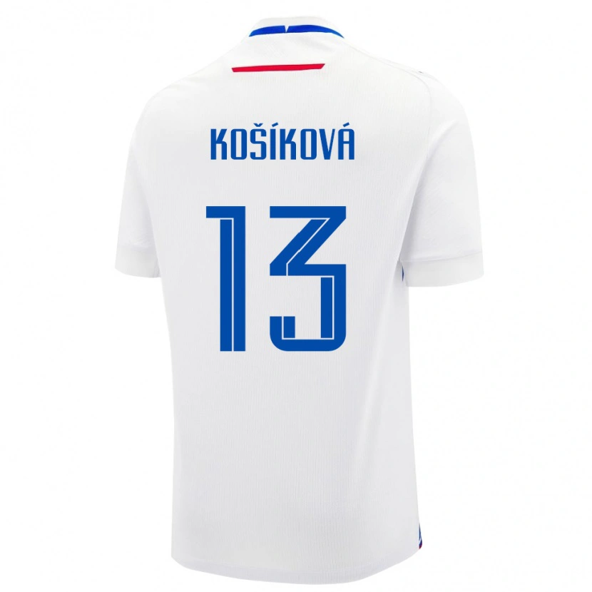 Danxen Børn Slovakiet Kristína Košíková #13 Hvid Udebane Spillertrøjer 24-26 Trøje T-Shirt
