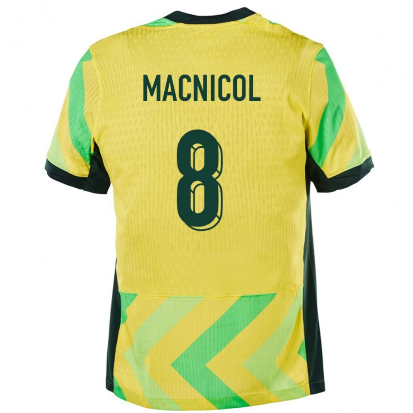 Danxen Mænd Australien Quinn Macnicol #8 Gylden Hjemmebane Spillertrøjer 24-26 Trøje T-Shirt