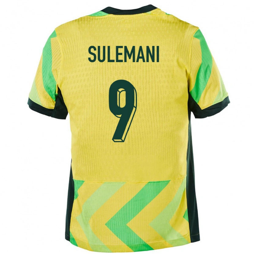 Danxen Mænd Australien Arion Sulemani #9 Gylden Hjemmebane Spillertrøjer 24-26 Trøje T-Shirt