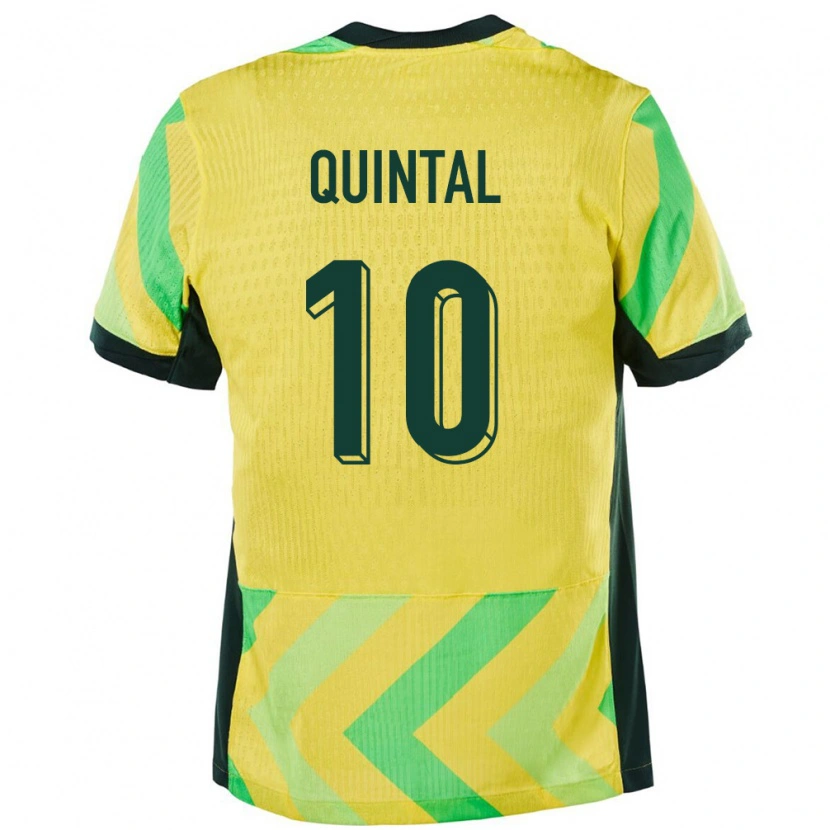 Danxen Mænd Australien Tiago Quintal #10 Gylden Hjemmebane Spillertrøjer 24-26 Trøje T-Shirt