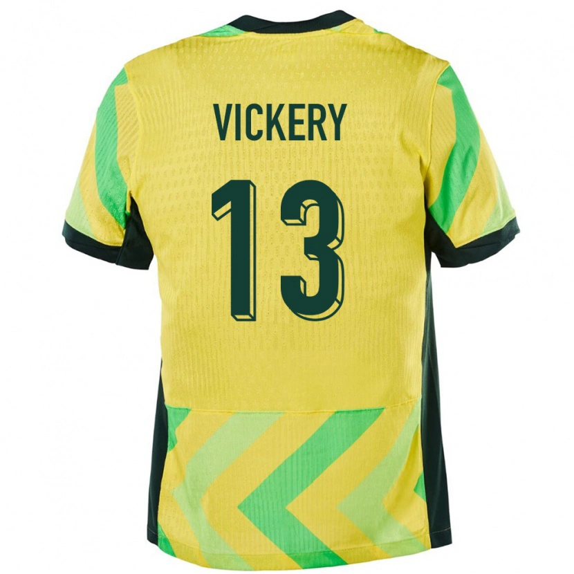Danxen Mænd Australien Luke Vickery #13 Gylden Hjemmebane Spillertrøjer 24-26 Trøje T-Shirt