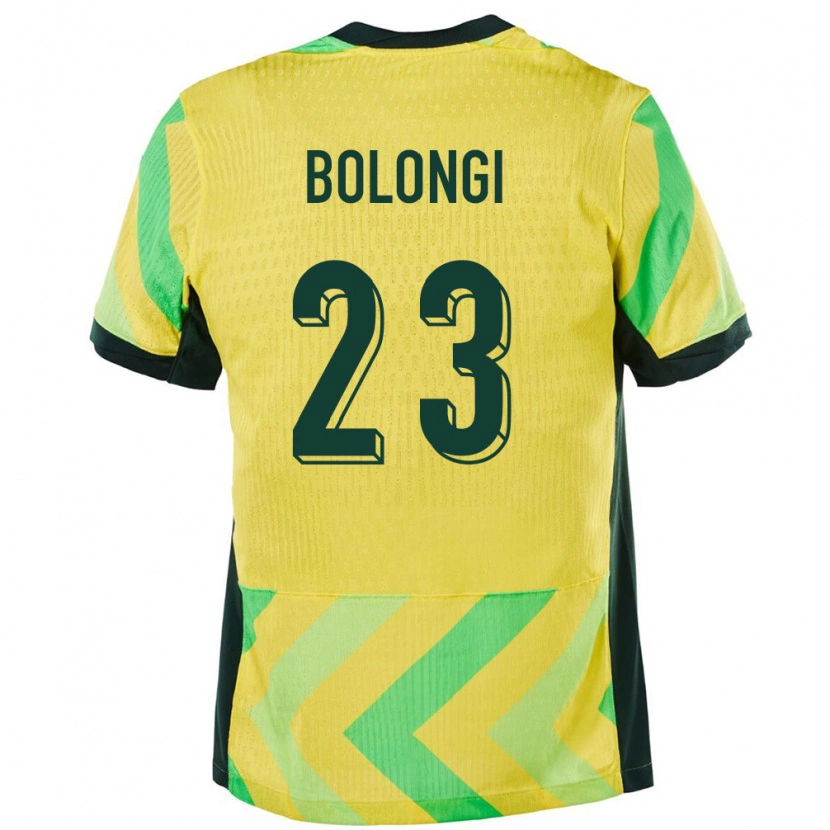 Danxen Mænd Australien David Bolongi #23 Gylden Hjemmebane Spillertrøjer 24-26 Trøje T-Shirt