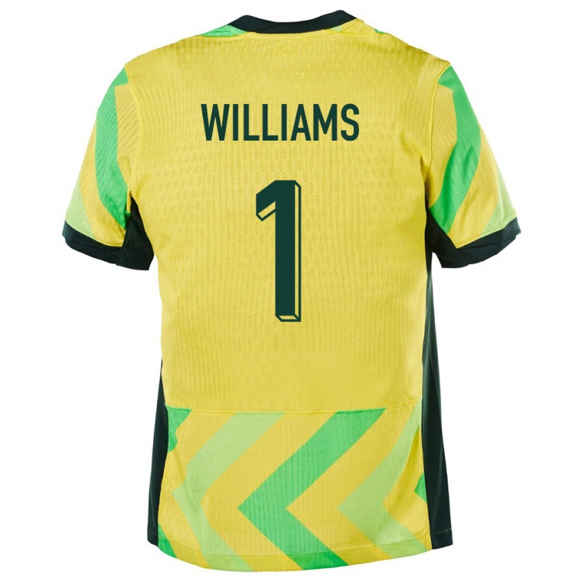 Danxen Mænd Australien Lydia Williams #1 Gylden Hjemmebane Spillertrøjer 24-26 Trøje T-Shirt