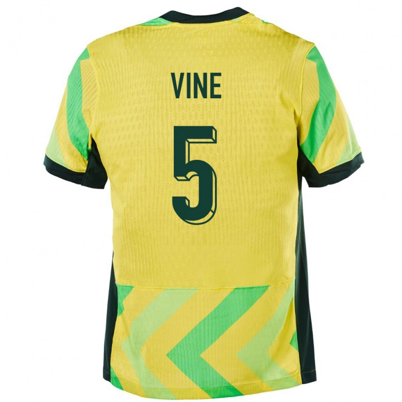 Danxen Mænd Australien Cortnee Vine #5 Gylden Hjemmebane Spillertrøjer 24-26 Trøje T-Shirt
