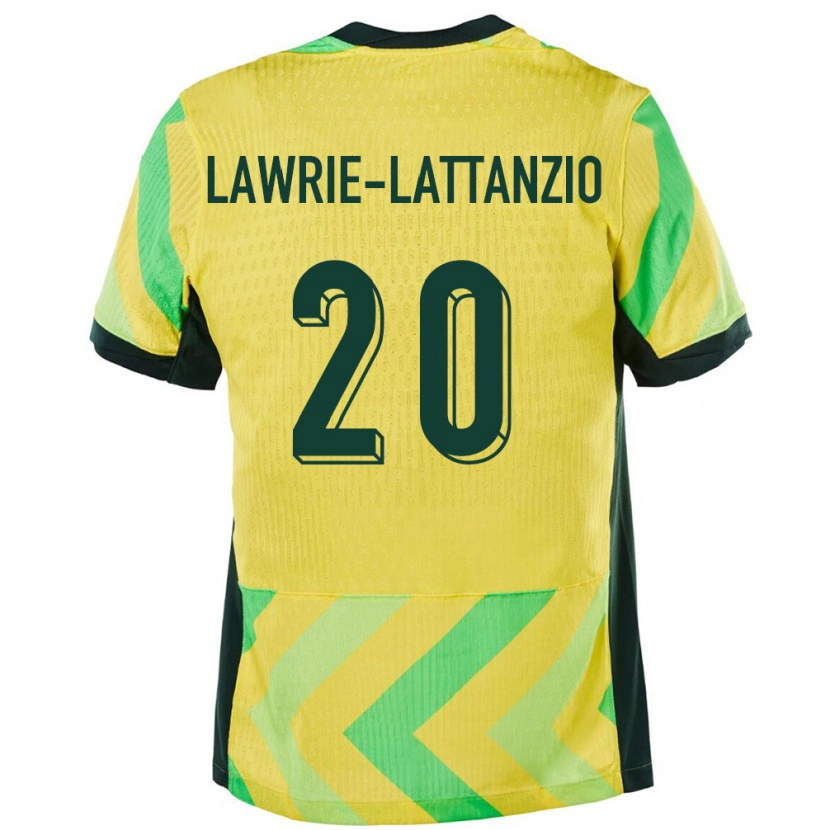 Danxen Mænd Australien Luis Lawrie Lattanzio #20 Gylden Hjemmebane Spillertrøjer 24-26 Trøje T-Shirt