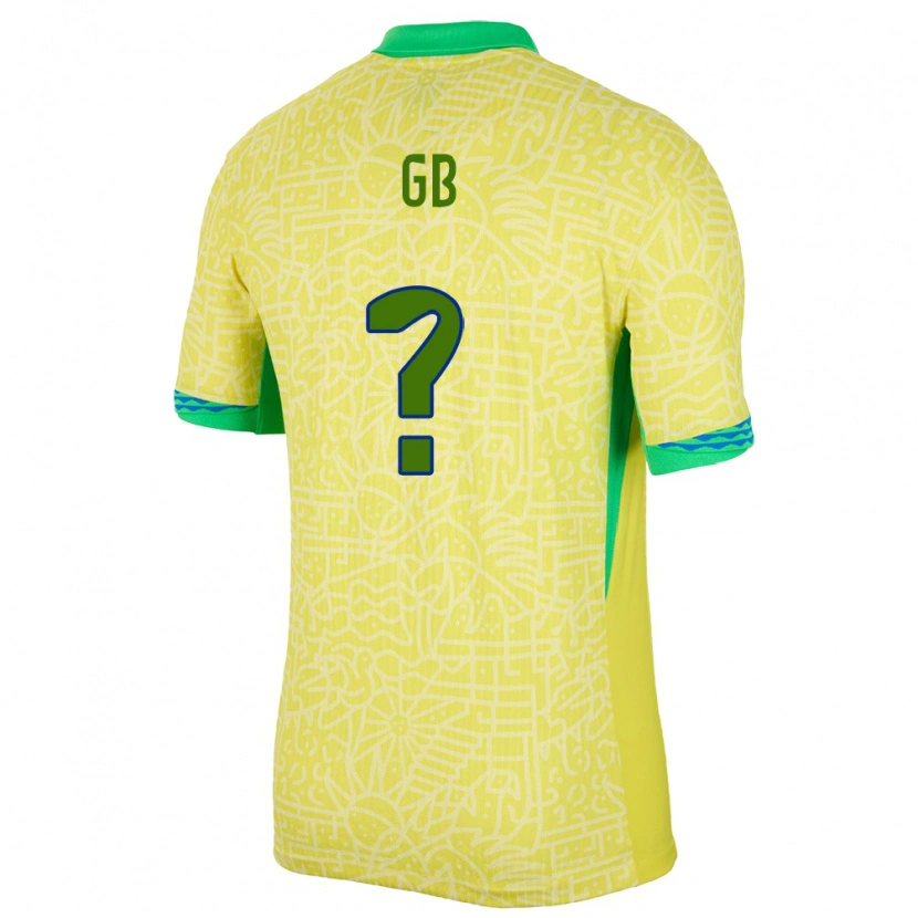 Danxen Mænd Brasilien Gb #0 Gul Hjemmebane Spillertrøjer 24-26 Trøje T-Shirt