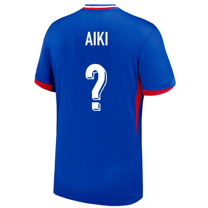 Danxen Mænd Frankrig Ayman Aiki #0 Blå Hjemmebane Spillertrøjer 24-26 Trøje T-Shirt