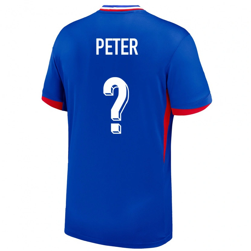 Danxen Mænd Frankrig Joseph Peter #0 Blå Hjemmebane Spillertrøjer 24-26 Trøje T-Shirt