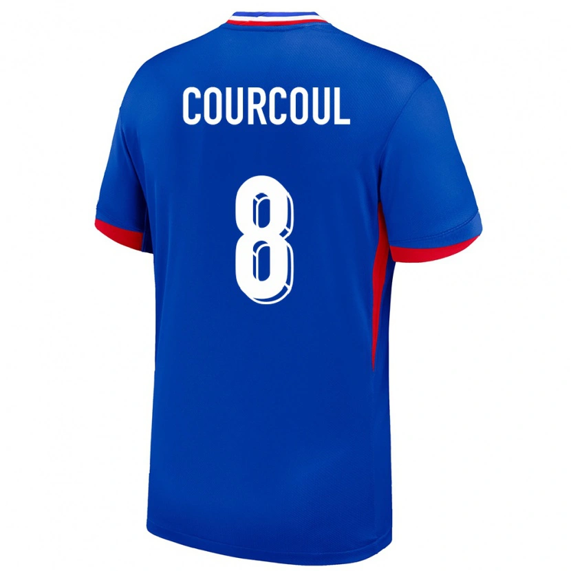 Danxen Mænd Frankrig Marius Courcoul #8 Blå Hjemmebane Spillertrøjer 24-26 Trøje T-Shirt