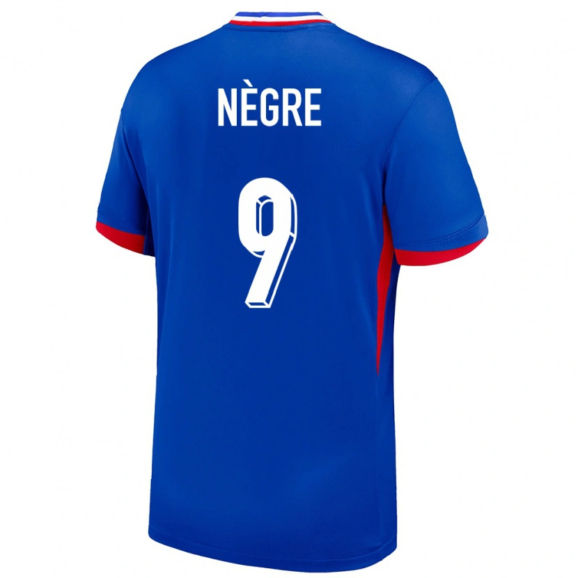 Danxen Mænd Frankrig Thibo Nègre #9 Blå Hjemmebane Spillertrøjer 24-26 Trøje T-Shirt