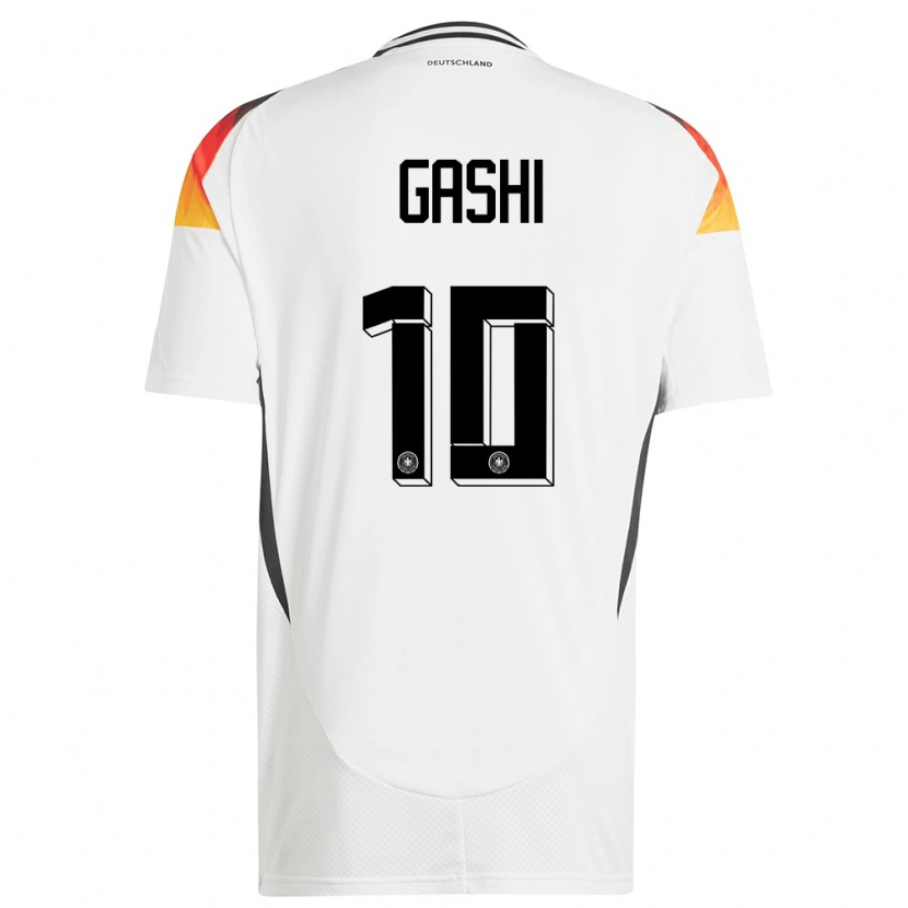 Danxen Mænd Tyskland Yll Gashi #10 Hvid Hjemmebane Spillertrøjer 24-26 Trøje T-Shirt