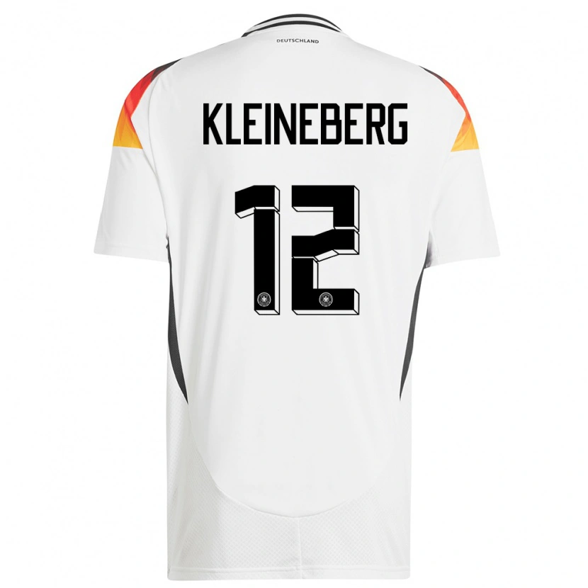 Danxen Mænd Tyskland Philip Kleineberg #12 Hvid Hjemmebane Spillertrøjer 24-26 Trøje T-Shirt