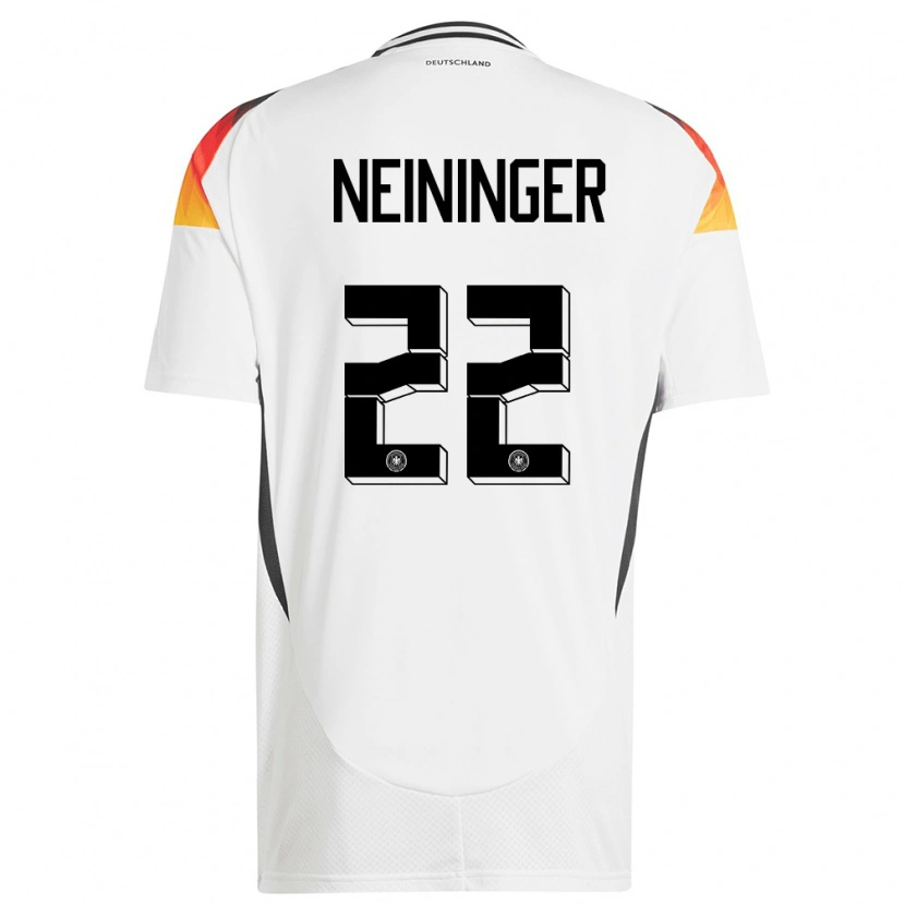 Danxen Mænd Tyskland Tim Neininger #22 Hvid Hjemmebane Spillertrøjer 24-26 Trøje T-Shirt