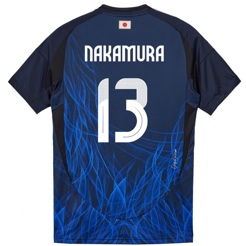 Danxen Mænd Japan Keito Nakamura #13 Mørkeblå Hjemmebane Spillertrøjer 24-26 Trøje T-Shirt