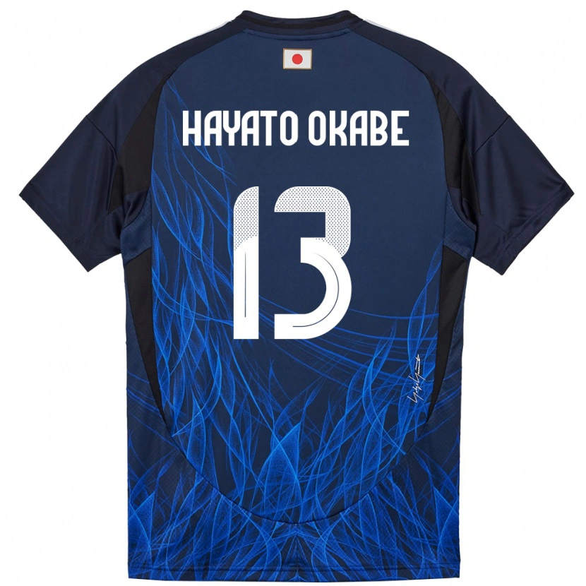 Danxen Mænd Japan Tariqkani Hayato Okabe #13 Mørkeblå Hjemmebane Spillertrøjer 24-26 Trøje T-Shirt