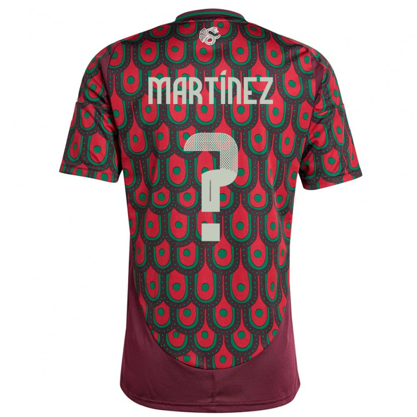 Danxen Mænd Mexico Dylan Martínez #0 Rødbrun Hjemmebane Spillertrøjer 24-26 Trøje T-Shirt