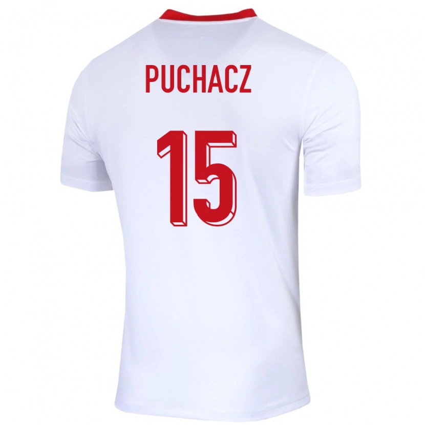 Danxen Mænd Polen Tymoteusz Puchacz #15 Hvid Hjemmebane Spillertrøjer 24-26 Trøje T-Shirt