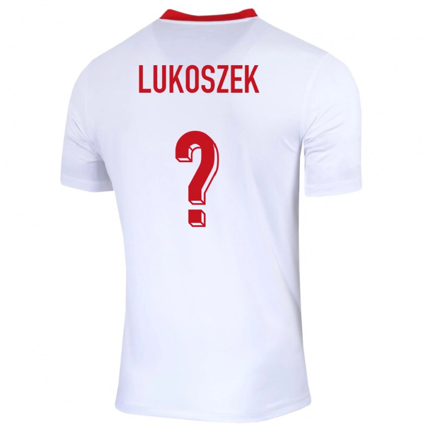 Danxen Mænd Polen Kamil Lukoszek #0 Hvid Hjemmebane Spillertrøjer 24-26 Trøje T-Shirt