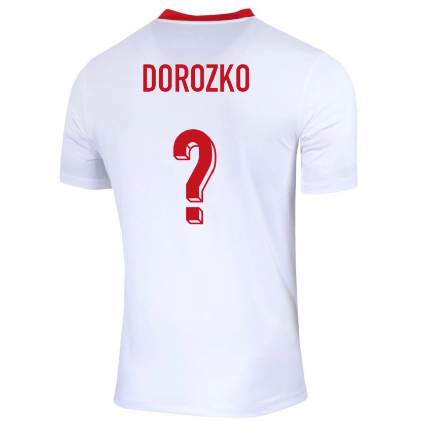 Danxen Mænd Polen Jan Dorozko #0 Hvid Hjemmebane Spillertrøjer 24-26 Trøje T-Shirt