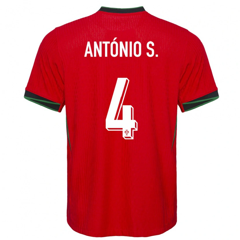 Danxen Mænd Portugal António Silva #4 Rød Hjemmebane Spillertrøjer 24-26 Trøje T-Shirt