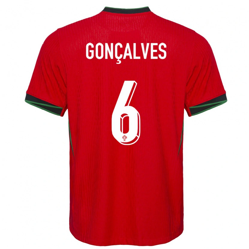 Danxen Mænd Portugal Rodrigo Gonçalves #6 Rød Hjemmebane Spillertrøjer 24-26 Trøje T-Shirt