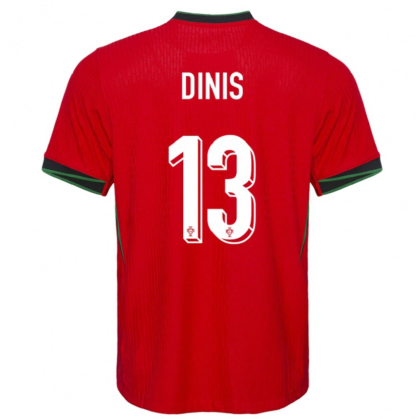 Danxen Mænd Portugal Vasco Dinis #13 Rød Hjemmebane Spillertrøjer 24-26 Trøje T-Shirt