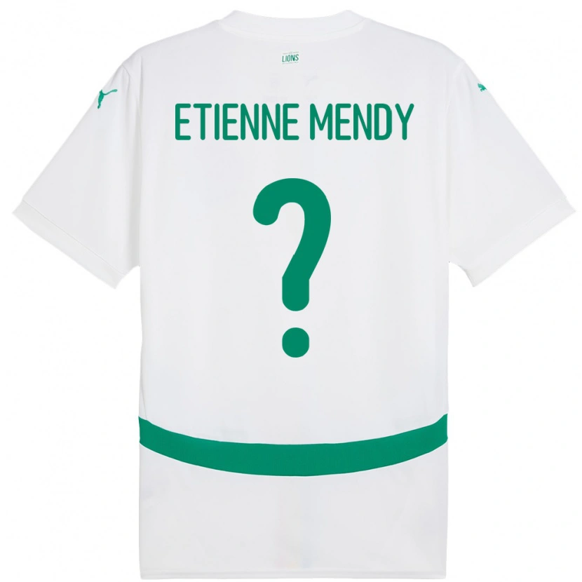 Danxen Mænd Senegal Etienne Mendy #0 Hvid Hjemmebane Spillertrøjer 24-26 Trøje T-Shirt