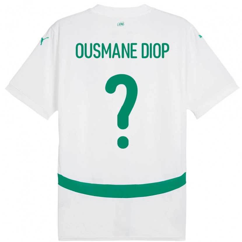 Danxen Mænd Senegal Tafsir Ousmane Diop #0 Hvid Hjemmebane Spillertrøjer 24-26 Trøje T-Shirt