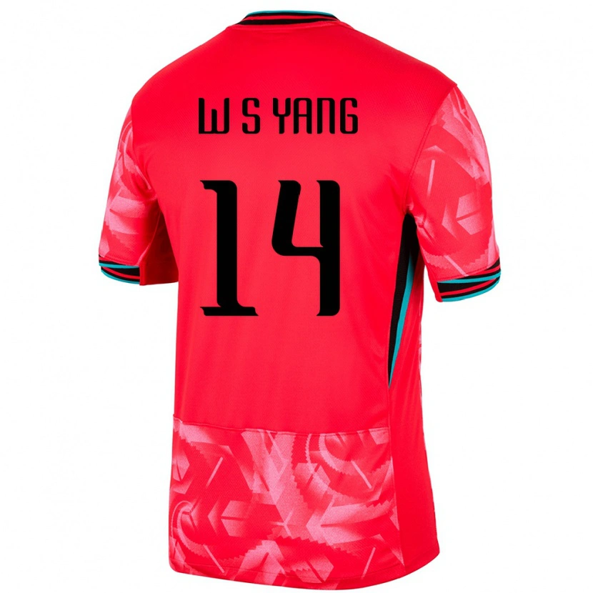 Danxen Mænd Sydkorea Si-Woo Yang #14 Rød Hjemmebane Spillertrøjer 24-26 Trøje T-Shirt