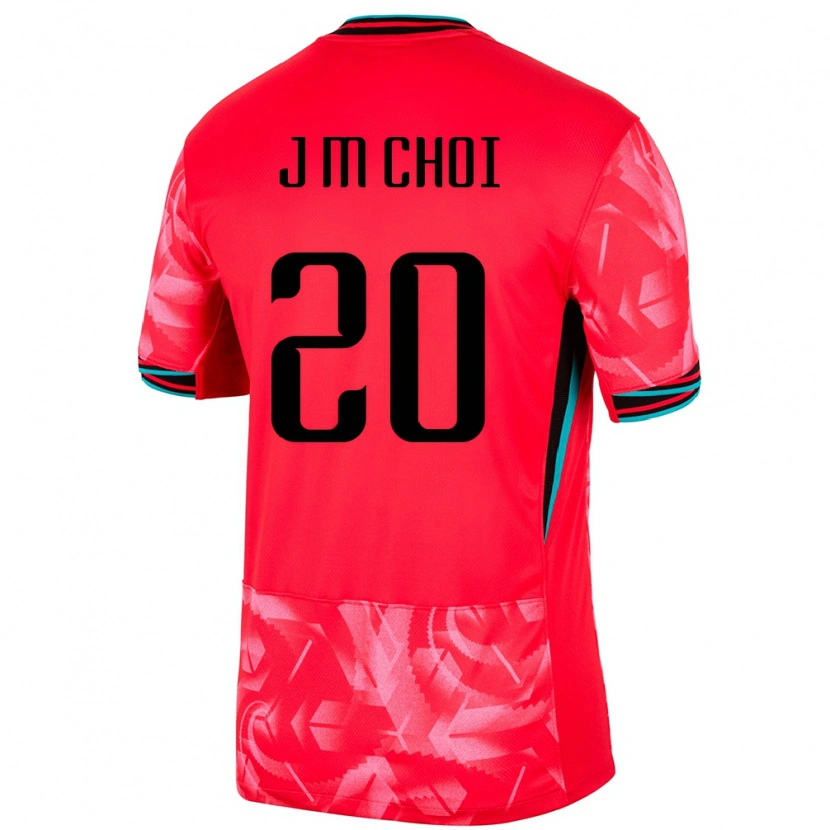 Danxen Mænd Sydkorea Min-Jun Choi #20 Rød Hjemmebane Spillertrøjer 24-26 Trøje T-Shirt