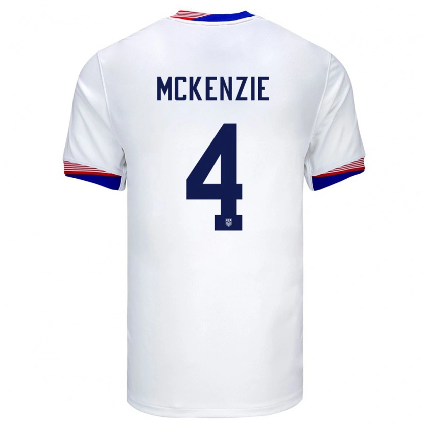 Danxen Mænd Usa Mark Mckenzie #4 Hvid Hjemmebane Spillertrøjer 24-26 Trøje T-Shirt