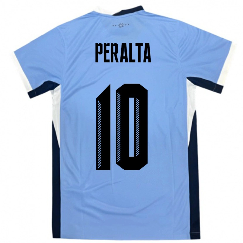 Danxen Mænd Uruguay Mateo Peralta #10 Hvid Sort Hjemmebane Spillertrøjer 24-26 Trøje T-Shirt