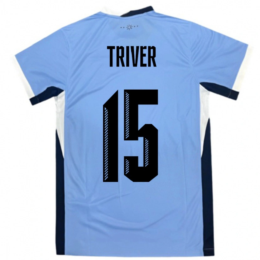 Danxen Mænd Uruguay Francisco Triver #15 Hvid Sort Hjemmebane Spillertrøjer 24-26 Trøje T-Shirt