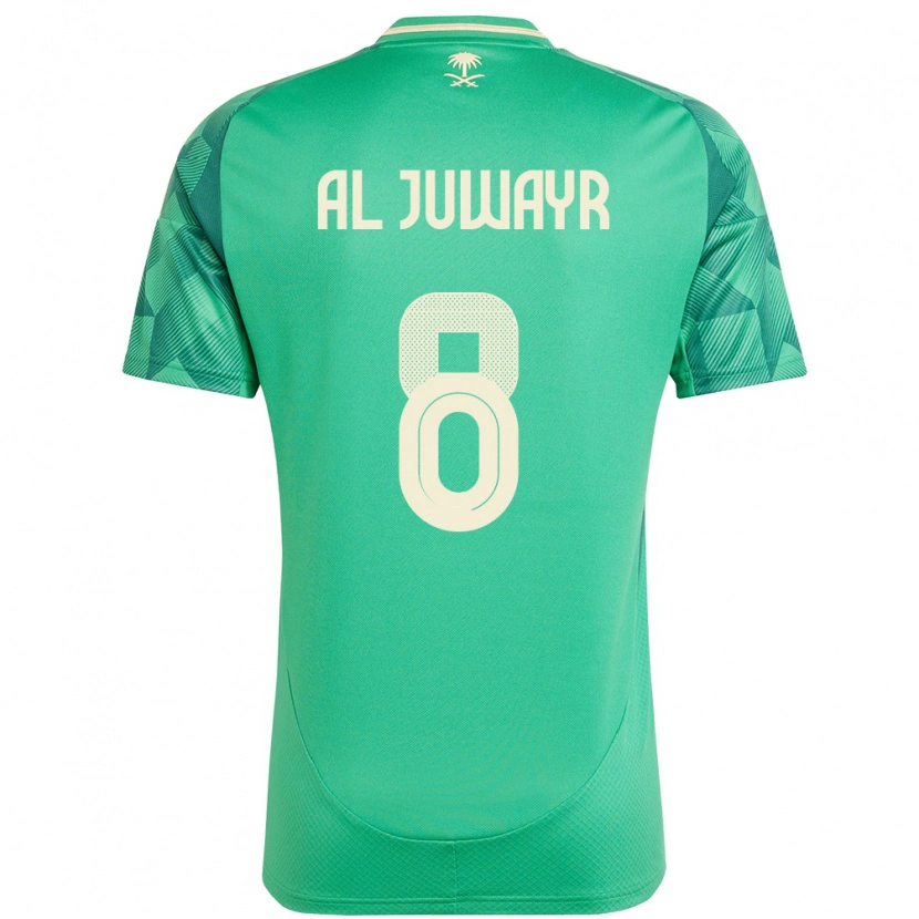 Danxen Mænd Saudi-Arabien Musab Al-Juwayr #8 Grøn Hjemmebane Spillertrøjer 24-26 Trøje T-Shirt
