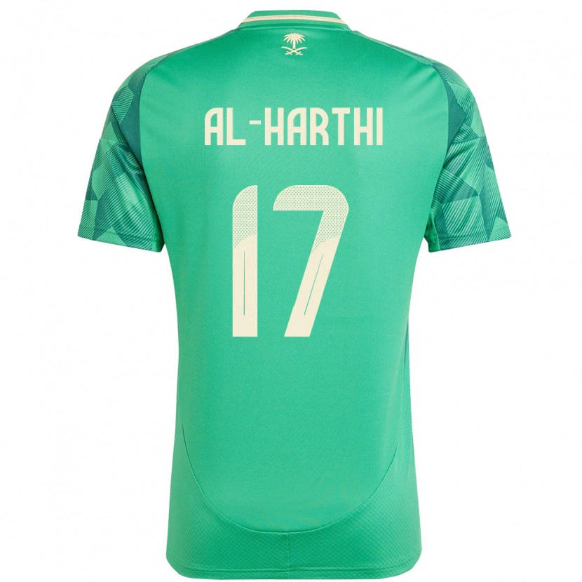 Danxen Mænd Saudi-Arabien Adel Al-Harthi #17 Grøn Hjemmebane Spillertrøjer 24-26 Trøje T-Shirt