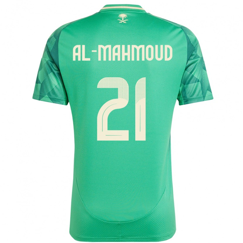 Danxen Mænd Saudi-Arabien Mohammed Al-Mahmoud #21 Grøn Hjemmebane Spillertrøjer 24-26 Trøje T-Shirt
