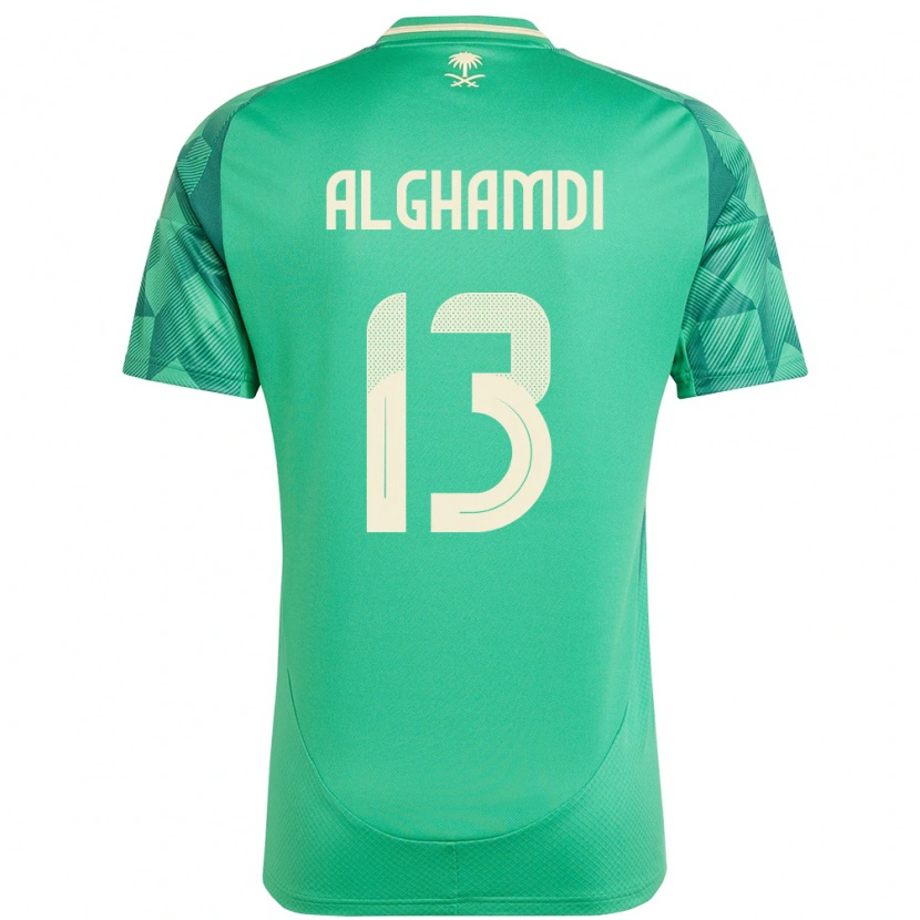Danxen Mænd Saudi-Arabien Hazzaa Alghamdi #13 Grøn Hjemmebane Spillertrøjer 24-26 Trøje T-Shirt
