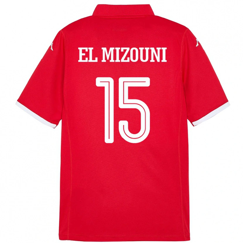 Danxen Mænd Tunesien Idris El Mizouni #15 Rød Hjemmebane Spillertrøjer 24-26 Trøje T-Shirt