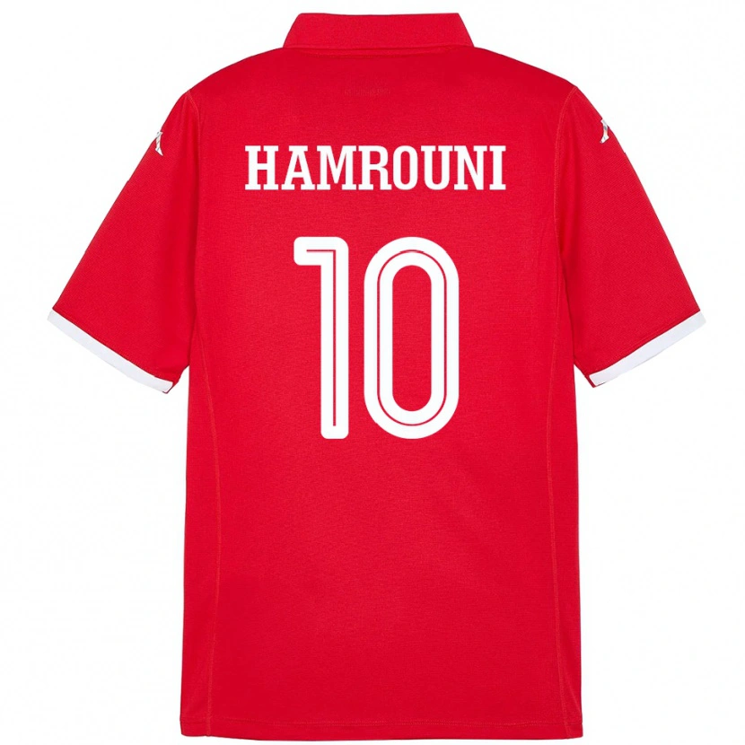 Danxen Mænd Tunesien Rayen Hamrouni #10 Rød Hjemmebane Spillertrøjer 24-26 Trøje T-Shirt